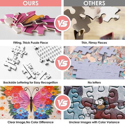 Butterfly Puzzles for Adults 1000 Pieces, Funny Puzzle, Colorful Flower Animal Jigsaw Puzzles, Organizor Box, Thick & Sturdy, Home Decor, Challenging Family Puzzle, Gifts Puzzle Lovers(27.5x19.6 in) in Kuwait