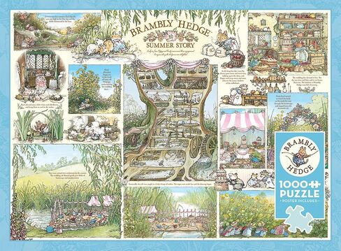 Cobble Hill 1000 Piece Puzzle - Brambly Hedge Summer Story - Sample Poster Included in Kuwait