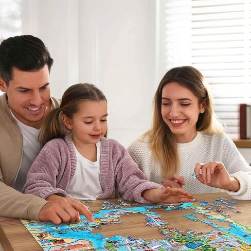 Boardwalk Puzzles New York, NY, 500 Piece Jigsaw Puzzle for Adults, 16 x 20 Inches, Made in USA in Saudi Arabia