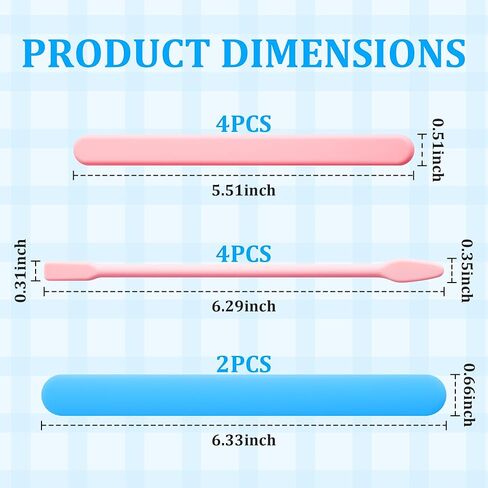 10PCS Epoxy Stir Sticks, Reusable Silicone Wax Stick, Multipurpose Silicone Stir Sticks for Epoxy Facial Mask Hair Removal Stirring Rods Paint Mixing Tools in Saudi Arabia
