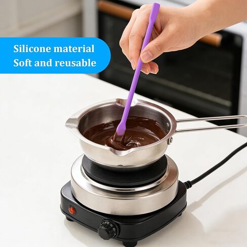 10PCS Epoxy Stir Sticks, Reusable Silicone Wax Stick, Multipurpose Silicone Stir Sticks for Epoxy Facial Mask Hair Removal Stirring Rods Paint Mixing Tools in Saudi Arabia