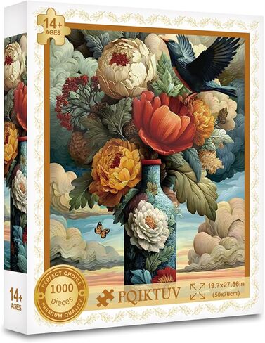 Jigsaw Puzzles 1024 Pieces Colorful Folk Art Horse Digital Print, Puzzles for Adults, with Letters on Back,Funny Artical Gift for Family（23.86 x 23.86 inches） in Kuwait