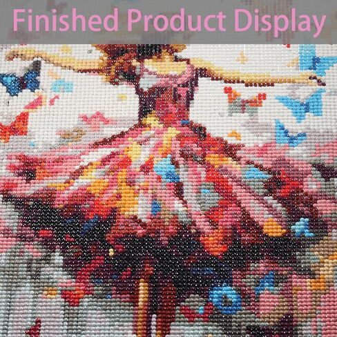 Yanfairy Diamond Art Painting Kits for Adults, Dancing Girl Full Drill Diamond Dots Paintings for Beginners, Round 5D Paint with Diamonds Pictures Gem Art Painting Kits DIY Crafts Kits 12x16inch in Saudi Arabia
