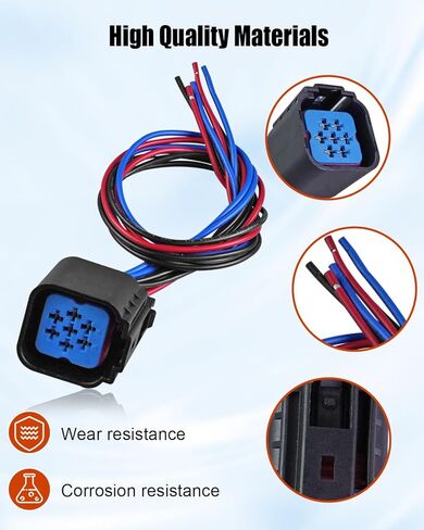 Headlights Connector Pigtail Plug Fit for Ford Edge 2011 2012 2013 2014 Focus 2003 2004 2005 2006 2007 Replace BT4Z-13008-J, Connector Harness Wire Harness 7Pin 11.8 inch in Saudi Arabia