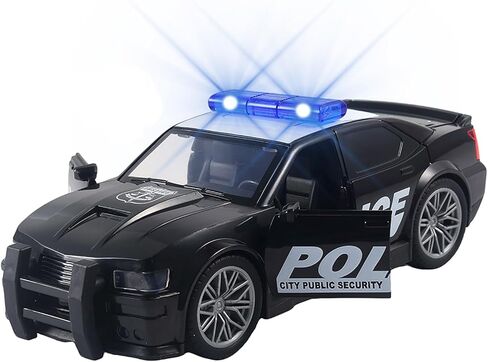 Police Car Toys for Boys 3 4 5 6 7 with Sirnes Sound and Light 1:20 Plastic Openable Door Friction Powered Car Toy for Kids Toddlers Boys Gifts in Saudi Arabia