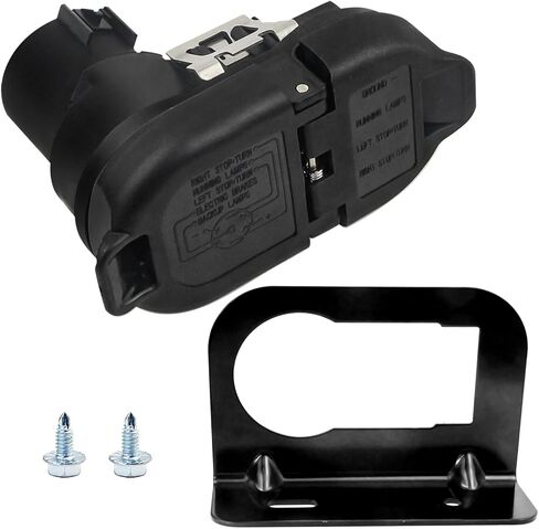 4/7 Pin Trailer Towing Connector, 7 Blade and 4 Flat Connector, 4 Way and 7 Way Adapter Plug Compatible with Dodge Ram, Ford, GMC, Chevy Silverado, Toyota in Saudi Arabia