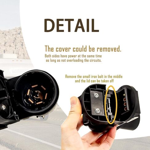 4/7 Pin Trailer Towing Connector, 7 Blade and 4 Flat Connector, 4 Way and 7 Way Adapter Plug Compatible with Dodge Ram, Ford, GMC, Chevy Silverado, Toyota in Saudi Arabia