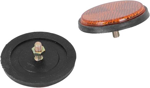 Motorcycle Reflectors, 2Pcs Orange Reflector, PMMA Round Rear Reflectors with M5 Mounting Screw, Multipurpose Round Reflective Light for ATVs, Trailers, Automobiles in Kuwait