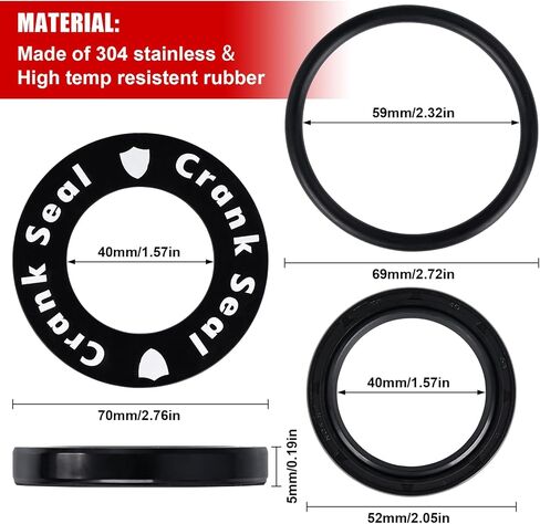Upgrade Aluminum Crankshaft Oil Seal Ring Cover Crank Seal Ring Cover Crankshaft Seal Cover Kit Replacement for Polaris RZR 900/1000/Turbo Ranger 900/1000 General 1000 ProStar 900/1000 in Saudi Arabia