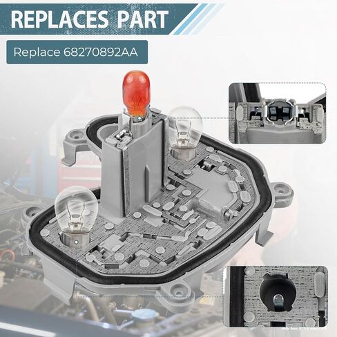 Left Rear Tail Lamp Housing Holder Bracket Compatible with Jeep Renegade 2015-2023 with Plug and Bulb replace 68270892AA in Kuwait