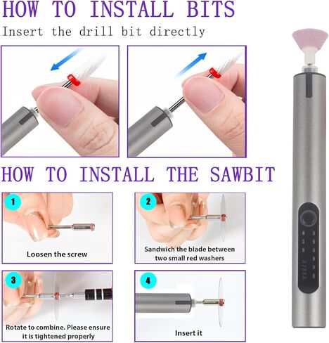 Mini Cordless Engraving Pen with LED Light, 3-Speed Precision Etching Tool for Metal, Wood, Plastic, Ceramic, USB-C Rechargeable, 35 Accessories and 16 Stencils in Saudi Arabia