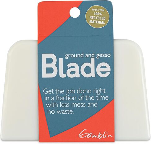 Gamblin Ground & Gesso Blade, Prime Canvases and Panels Quickly with Thin Even Coats, Create Less Mess and Waste, Easy Clean-Up, 100% Recycled Material, Made in the USA in Kuwait