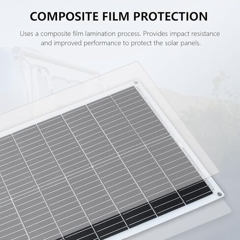 XINPUGUANG 100W Flexible Solar Panel 12V System kit 10A Charge Controller Cables with Alligator Clip PV Connector Cables for Yacht, Boat, RV, Cabin, 12v Battery Charge in Saudi Arabia