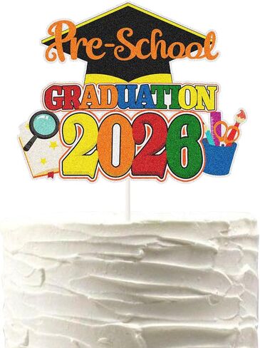 Pre-School Cake Topper Kindergarten Grad 2026 Graduation Cake Decor Kindergarten Class Of 2026 Kids Kindergarten Party Preschool Graduation Party Decorations in Saudi Arabia