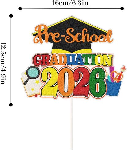 Pre-School Cake Topper Kindergarten Grad 2026 Graduation Cake Decor Kindergarten Class Of 2026 Kids Kindergarten Party Preschool Graduation Party Decorations in Saudi Arabia