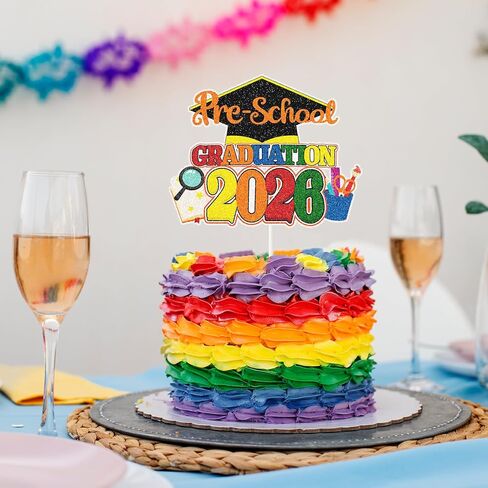 Pre-School Cake Topper Kindergarten Grad 2026 Graduation Cake Decor Kindergarten Class Of 2026 Kids Kindergarten Party Preschool Graduation Party Decorations in Saudi Arabia