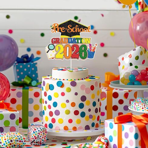 Pre-School Cake Topper Kindergarten Grad 2026 Graduation Cake Decor Kindergarten Class Of 2026 Kids Kindergarten Party Preschool Graduation Party Decorations in Saudi Arabia
