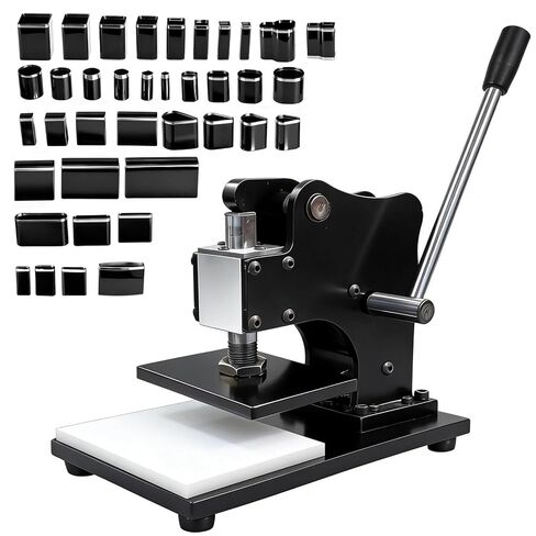 1.5 Ton Leather Cutting Machine,12x9cm Leather Hand Press Adjustable Pressure Stroke Die Cut Machine with 39 pcs Hole Punch Tool Set for Leathercraft,DIY & Various Materials Die Cutting in Saudi Arabia