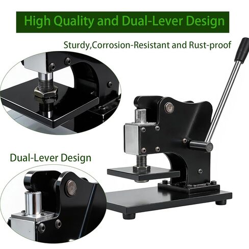 1.5 Ton Leather Cutting Machine,12x9cm Leather Hand Press Adjustable Pressure Stroke Die Cut Machine with 39 pcs Hole Punch Tool Set for Leathercraft,DIY & Various Materials Die Cutting in Saudi Arabia