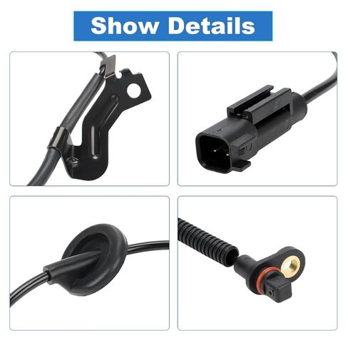 2 Pcs Rear ABS Wheel Speed Sensor Compatible with Dodge Caliber 2007 2008 2009 2010 2011 2012, Compatible with Jeep Compass Patriot 2007-2016, Replacement for 5105062AA, 5105063AB in Saudi Arabia
