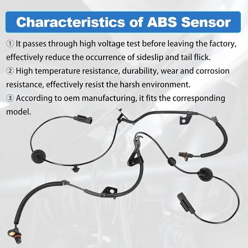 2 Pcs Rear ABS Wheel Speed Sensor Compatible with Dodge Caliber 2007 2008 2009 2010 2011 2012, Compatible with Jeep Compass Patriot 2007-2016, Replacement for 5105062AA, 5105063AB in Saudi Arabia