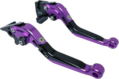 Purple Brake Clutch Lever Set Replacement for Kawasaki Ninja 500 Z500 2024 2025 Ninja 400 Z400 18-23 Ninja 300 13-18, Aluminum Adjustable Motorcycle Levers Brake Clutch Handle (Purple Black) in Kuwait