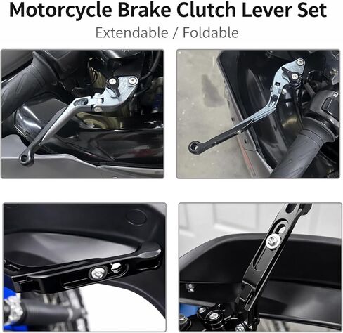 Purple Brake Clutch Lever Set Replacement for Kawasaki Ninja 500 Z500 2024 2025 Ninja 400 Z400 18-23 Ninja 300 13-18, Aluminum Adjustable Motorcycle Levers Brake Clutch Handle (Purple Black) in Kuwait