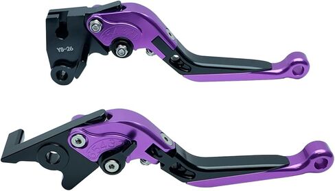 Purple Brake Clutch Lever Set Replacement for Kawasaki Ninja 500 Z500 2024 2025 Ninja 400 Z400 18-23 Ninja 300 13-18, Aluminum Adjustable Motorcycle Levers Brake Clutch Handle (Purple Black) in Kuwait
