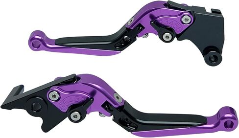 Purple Brake Clutch Lever Set Replacement for Kawasaki Ninja 500 Z500 2024 2025 Ninja 400 Z400 18-23 Ninja 300 13-18, Aluminum Adjustable Motorcycle Levers Brake Clutch Handle (Purple Black) in Kuwait