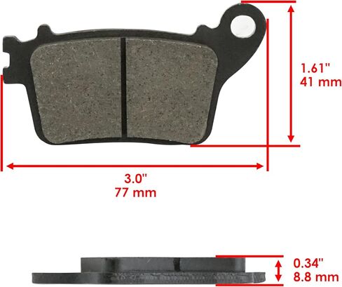 Caltric Rear Brake Pads Compatible with Kawasaki Ninja Zx-6R Zx6R Zx636 Zx 636 2013-2026 in Kuwait