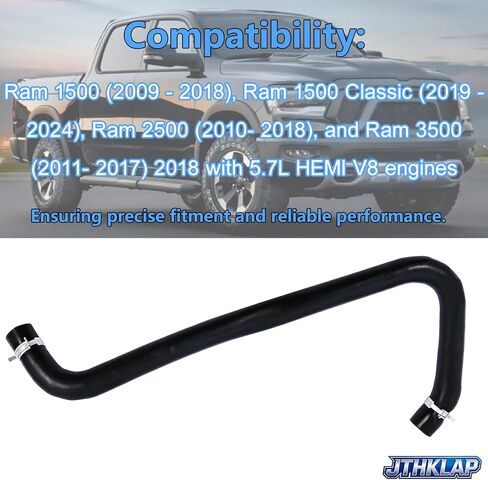 55056772AB Molded Radiator Coolant Hose for Dodge Ram 1500 2500 3500 5.7L V8 HEMI 2009-2020, Replacement 55056772AD 55056772AC 68571917A 23605 27004X 19251987 in Saudi Arabia