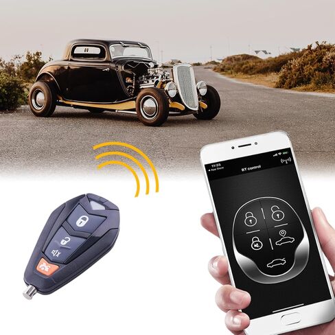 Two Door Shaved Door Handle Kit (Bluetooth) Popper Solenoid Street Rat Hot Rod Car Truck with Door Poppers Trunk Popper& Keyless Entry System Central Locking Remote Control Kit Universal (100lb) in Kuwait