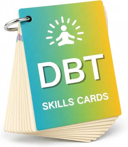 DBT Skills Cards – Dialectical Behavior Therapy Deck | Anxiety Coping Skills, DBT Affirmations, BPD Skills, Cognitive Distortions, Self-Care Tool for Mental Health - 20 DBT Cards in Kuwait