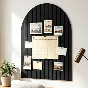 Large Arched Felt Bulletin Board for Wall, 35" x 24" Felt Cork Board Alternative with 6 Adhesive Felt Wall Tiles & Pins, Decorative Pin Board for Photos, Notes, Office, Bedroom Wall Decor in Saudi Arabia