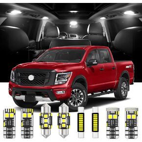 9 Pieces Interior LED Lights Replacement for Nissan Titan A61 2017-2022/Titan XD 2016-2022 White LED Interior Bulb with Install Tool in Saudi Arabia