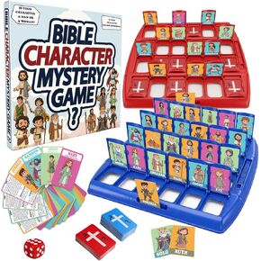 Bible Character Mystery Game,Guessing Bible Who I Am Board Games for Kids & Families, 2 Players Logic Deduction Christian Games with 24 Holy Bible Characters Catholic Gifts in Saudi Arabia