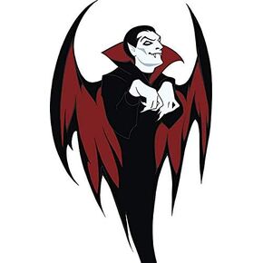 Magnet Creepy Dracula Vampire with Bat Wings Magnetic Vinyl Magnet Bumper Sticker (4" Tall) in Kuwait