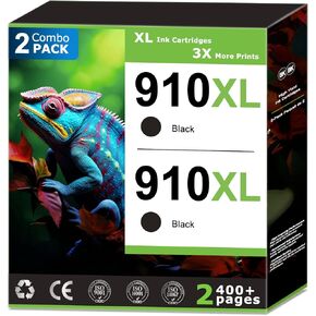 910XL Black Ink Cartridges Compatible With HP 910 Black Ink Combo Pack Work with OfficeJet Pro 8020 8025 8035 8015e 8028e 8010 8010e 8022 8022e Printer High Yield, Updated with V19.7.1 Chip (2 Pack) in Kuwait