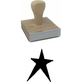 Solid Star Rubber Stamp, 2 X 2'' Wood Stamp in Saudi Arabia