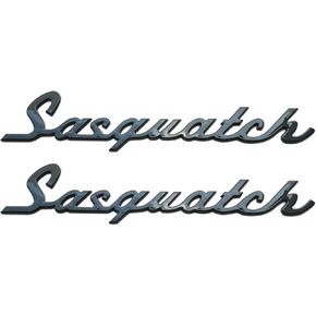 قطعتان من لوحة اسم Sasquatch الكلاسيكية وشعار شارة ثلاثية الأبعاد متوافقة مع Ford Bronco SUV/Sport (أسود) in Kuwait