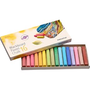 Mercurius Art Makes Sense Blackboard Pastel Chalk – 16 Assorted Colors, Natural Pigment Chalk for Blackboard Drawing, Writing & Artistic Techniques, Smooth Application, Break-Resistant Sticks in Saudi Arabia