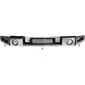 QAA is Compatible with 2003-2009 Hummer H2 7 Piece Stainless Front Bumper Trim, Includes Z Grill HV43009 in Saudi Arabia