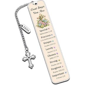 Books of the Bible Christian Bookmark, Bible Verse Bookmark with Cross Charm, Christian Gifts for Women, Inspirational Religious Gift for Baptism, Church Gifts for Women, First Communion, Graduation in Saudi Arabia