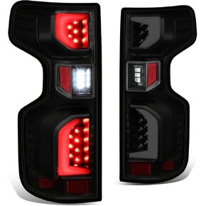 DNA MOTORING Pair of OE Style Tail Lights Compatible with 19-23 Chevy Silverado 1500 WT LT, Black/Smoked Lens, TL-ZTL-007-BKSM in Saudi Arabia