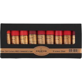 Charvin Extra Fine Professional Oil Paint Set for Artists, Shades of Red - Bonjour Set of 9, 20 ml Tubes, Finely Milled, Non-Yellowing Artist Oil Paints in French Riviera-Inspired Hues in Saudi Arabia