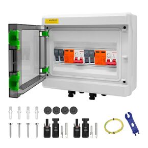 DC600V Solar Combiner Box IP65 2-In-1-Out 40A Circuit Breaker with Surge Protector& Fuse PV Combiner Box IP65 Waterproof Enclosure for Solar Panel Systems in Saudi Arabia