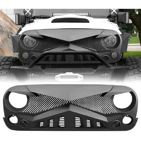 American Modified Hawke Grille Compatible with 2007-2018 Jeep Wrangler JK Models, Matte Black in Saudi Arabia