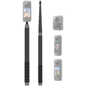 102-Inch Long Pole Selfie Stick for GoPro Osmo Pocket Action Insta360, Carbon Fiber/Lightweight/Waterproof/Extension Rod for Go Pro 13 12 Insta 360 X 4 X3 DJI Action 5 Pro 4 3 Osmo Pocket 3 in Saudi Arabia