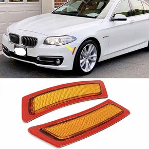 2 قطعة الوفير العنبر مصابيح العلامات الجانبية عاكس صالح لل 2011-2016 B-M-W F10 5-Series 525i 528i 530i 535i in Kuwait