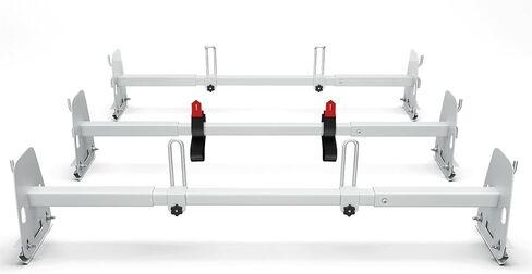 Universal Van Ladder Roof Racks, Adjustable Length 48''-67'', Van Roof Ladder Rack for Chevy Express 1500 2500 3500 Ford Econoline GMC Savana Cargo Vans with Rain Gutter in Saudi Arabia